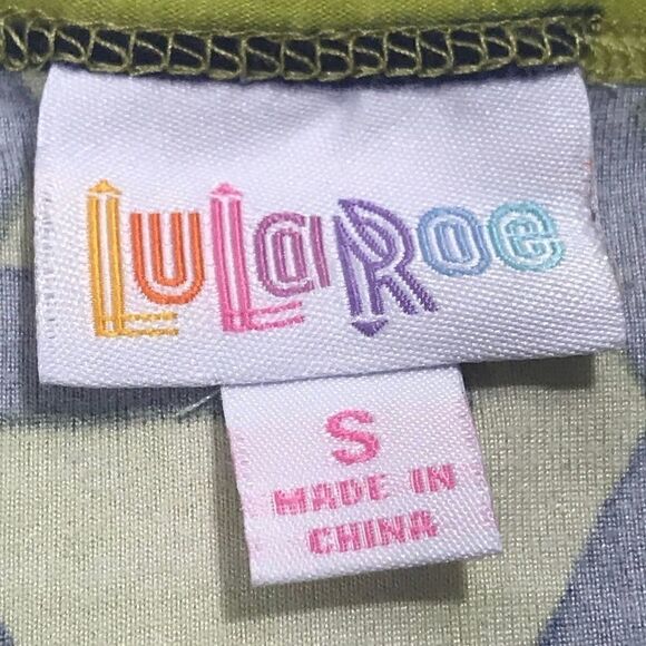 LuLaRoe Green & Navy Blue Zigzag Tunic Top NWOT - Picture 4 of 6